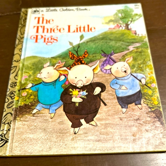 !!**KIDS BOOKS 4/$10**!! Three Little Pigs Little Golden Book 1978 4th Printing - Picture 1 of 11